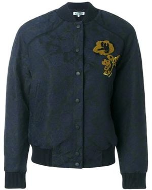 KENZO Floral Brocade Bomber Jacket - Blue