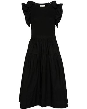 Ulla Johnson Francine Midi Dress - Black