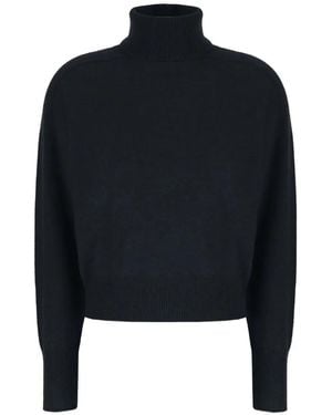 Vanisé Roll-Neck Knitted Sweater - Blue