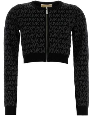 MICHAEL Michael Kors Cardigan À Logo En Jacquard - Noir