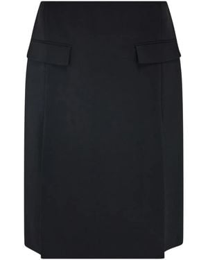 Ferragamo Double-Slit Midi Skirt - Black