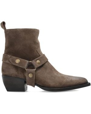 Golden Goose Bottes À Talon Épais - Marron