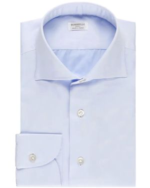 Borriello Chemise Boutonnée À Col Italien - Blue
