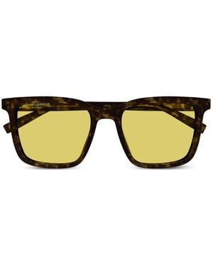 Saint Laurent Lunettes De Soleil À Monture Carrée - Noir