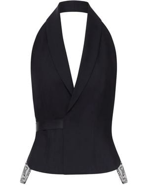 The Seafarer Bandana Inserts Tailored Vest - Blue