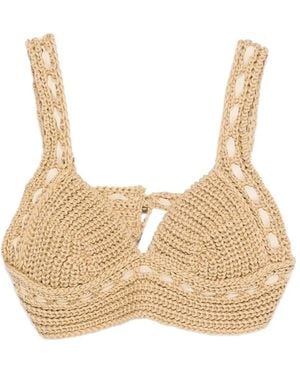 Ermanno Scervino Crochet Top - Natural