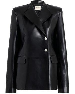 KHAITE Button Lambskin Jacket - Black