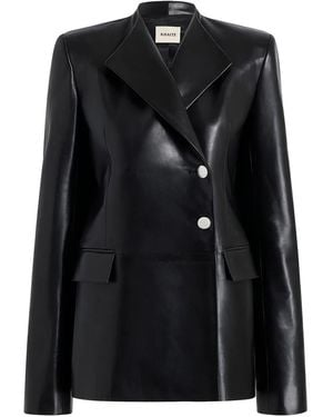 KHAITE Button Lambskin Jacket - Black