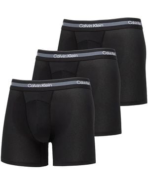 Calvin Klein ロゴウエスト ボクサーパンツ 3枚組 - ブラック