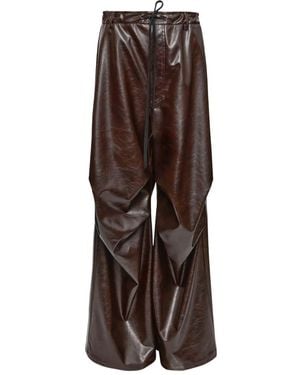 MM6 by Maison Margiela Draped Trousers - Brown