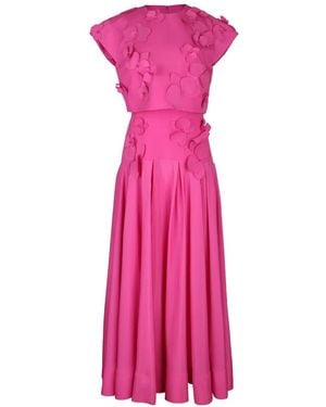 Acler Tanby Floral-Appliqué Dress - Pink
