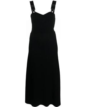 Moschino Flared Knitted Midi Dress - Black