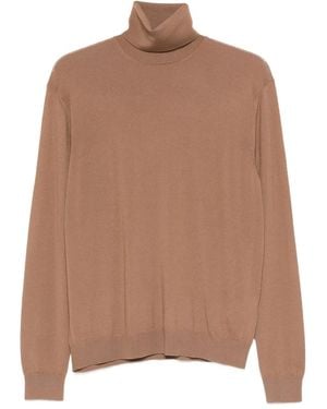 Malo Roll-Neck Jumper - Brown
