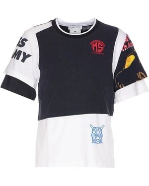 Marine Serre Layered Printed T-Shirt - Black