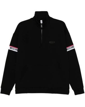 Moschino Logo-Embossed Sweatshirt - Black