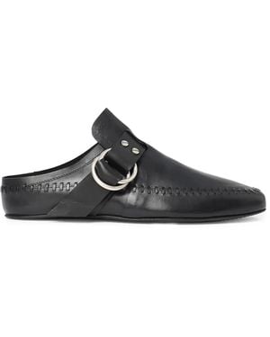 Ann Demeulemeester Leather Mules - Black