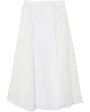 3.1 Phillip Lim Falda Midi Con Detalle De Lazo - Blanco