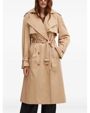 Bardot Halle Belted Double-Breasted Trench Coat - Natural