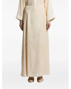 Peserico Textured-Finish Maxi Skirt - Natural