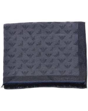 Emporio Armani Eagle Jacquard Scarf - Blue