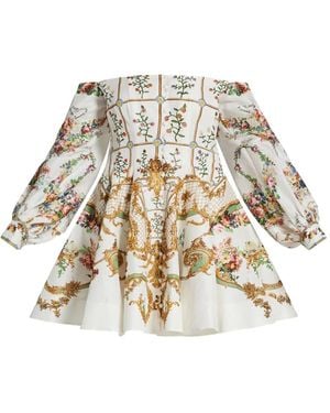 CAMILLA Floral-Print Off-Shoulder Dress - White
