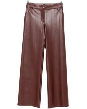 Patrizia Pepe Faux-Leather Palazzo Trousers - Purple