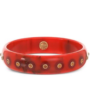 Mark Davis 18K Small Citrine Bakelite Bangle - Red