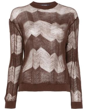 Sofie D'Hoore Jersey Moraca en chevron - Marrón