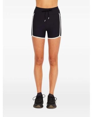 The Upside Sol Contrast-Trim Performance Shorts - Blue