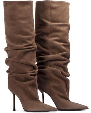 Le Silla 100Mm Bella Suede Boots - Brown