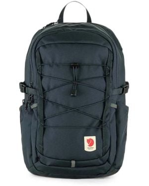 Fjallraven Bungee-Cord Logo-Patch Backpack - Blue