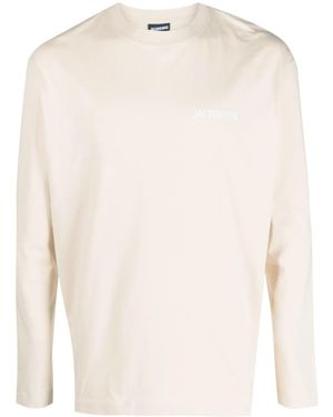 Jacquemus Le T-Shirt Manches Longues Top - Natural