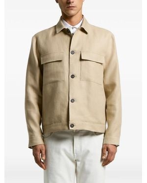 Peserico Button Flap-Pocket Jacket - Natural