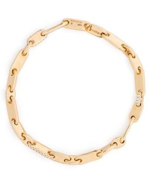 MAOR 18k Yellow Gold Monolinka 4mm Diamond Bracelet - Metallic