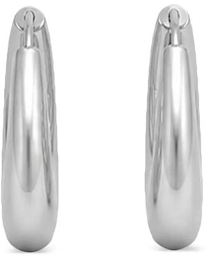 Yoj Midi Eclipse Hoop Earrings - Wit