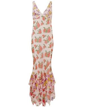 Donde Esteban Maxi-Jurk Met Bloemenprint - Naturel