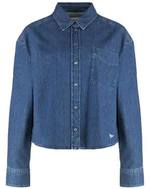 Weekend by Maxmara Kastiges Jeanshemd - Blau
