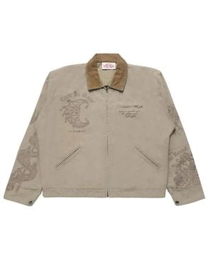 Samuel Zelig Ballroom Corduroy-Collar Jacket - Natural