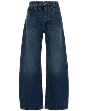 FRAME The Bow Wide-Leg Jeans - Blue