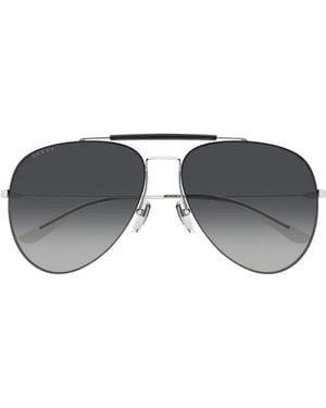 Gucci Pilot-Frame Sunglasses - Grey
