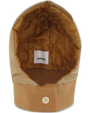 MYTHINKS Wattierte Strickkapuze - Braun