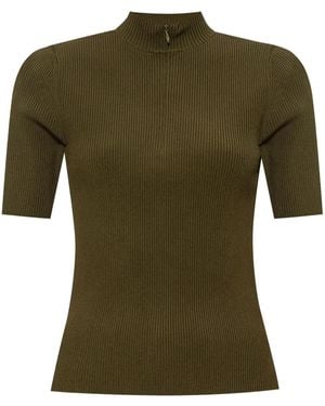 Tory Burch リブ Tシャツ - グリーン