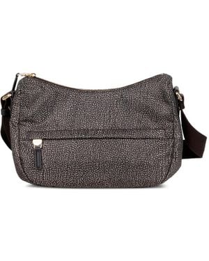 Borbonese Op Occhio Di Pernice Shoulder Bag - Gray