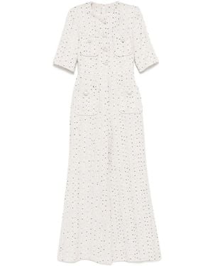 Elie Saab Tweed Jumpsuit - White