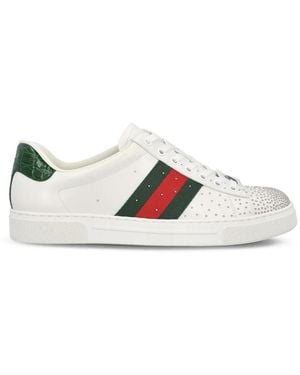 Gucci Ace Studded Sneakers - White