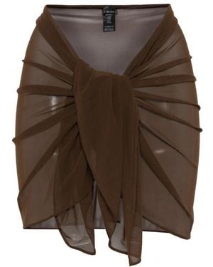 Fisico Sheer-Finish Pareo - Brown