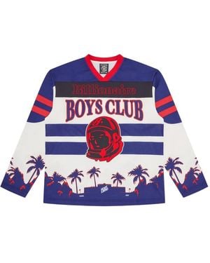 BBCICECREAM Stadium Hockey Striped Graphic Jersey - Blue