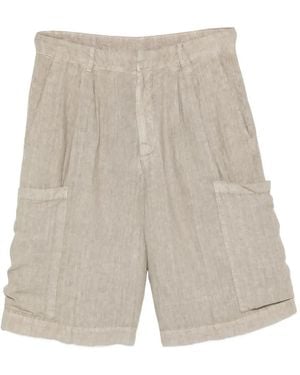 INLINUM Bermudas Con Pinzas - Blanco