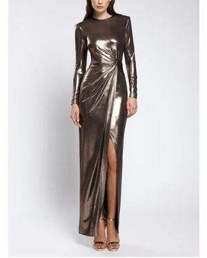 Cristallini Ornelia Twisted Maxi Dress - Brown