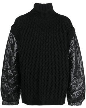 Juun.J Pullover Mit Kontrasteinsätzen - Schwarz